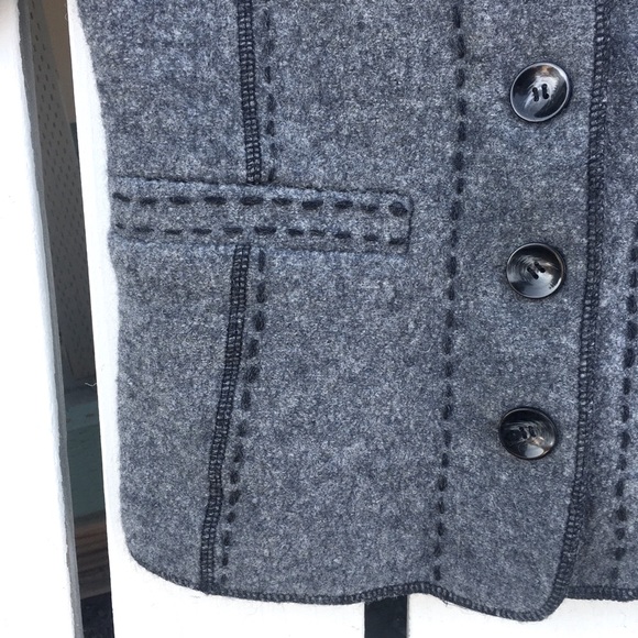Venario Boiled wool blazer Gray - Picture 5 of 11